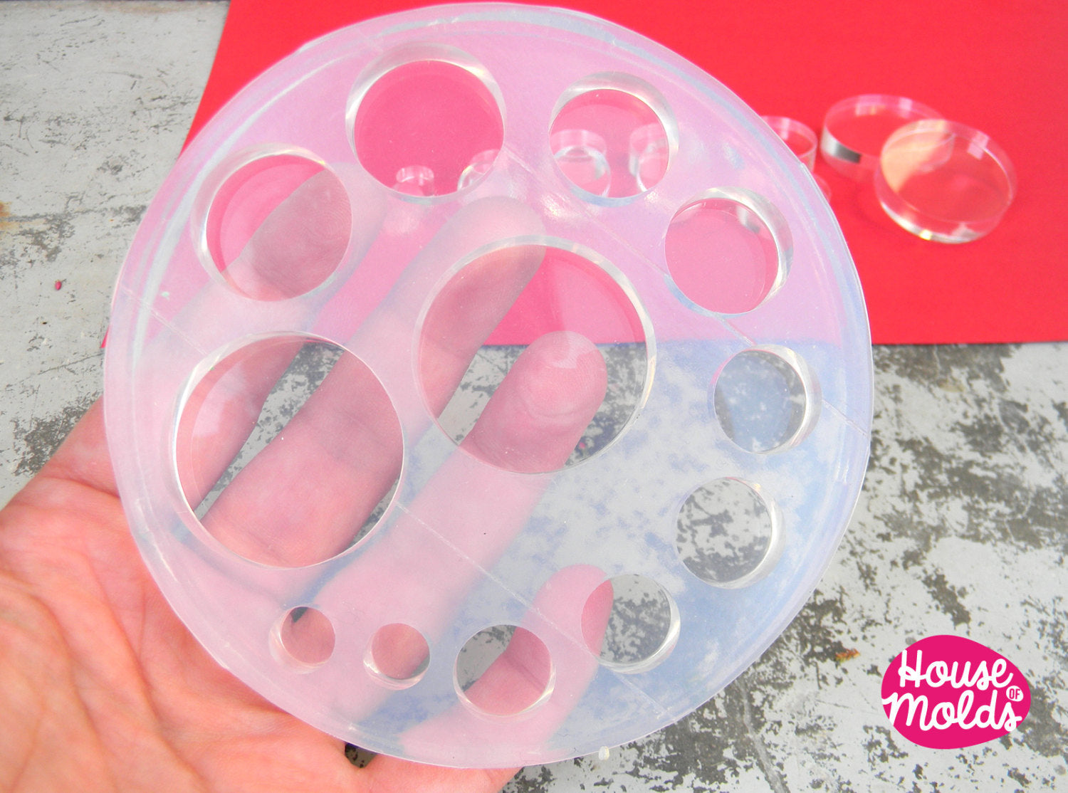 IMPERFECT Clear Multi Size Oval Bubble Rings- Clear Mold to make 4 siz –  House Of Molds