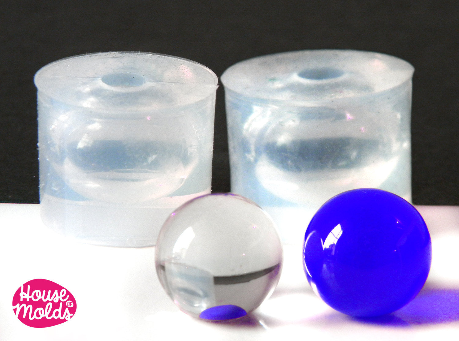 10 mm spheres Clear Molds - super shiny - house of molds – House