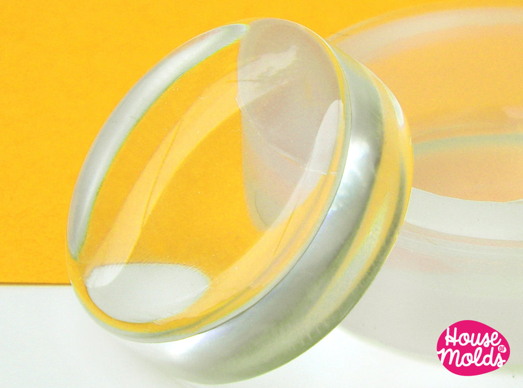 36 mm Flat Circle Clear  Silicone Mold  , transparent Round Mold  to make resin  earrings , pendants or decorations