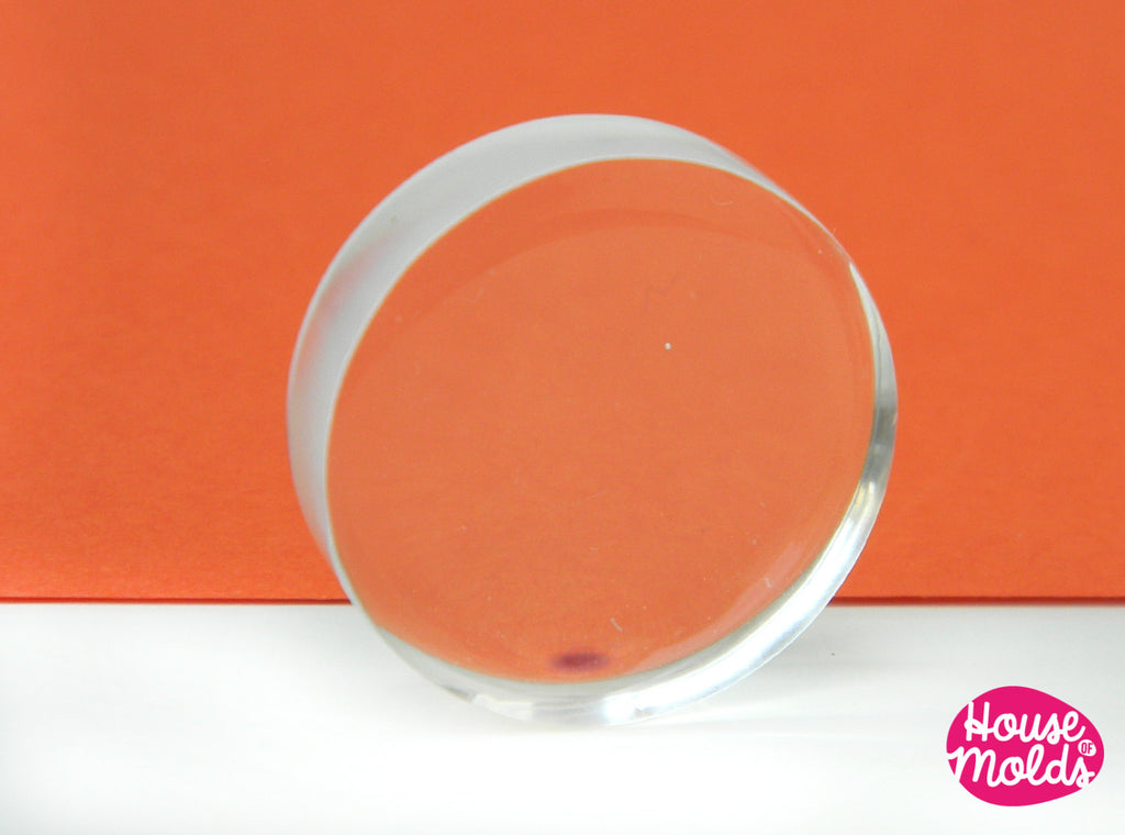 24 mm Flat Circle Clear  Silicone Mold  ,Transparent Round Mold  to make resin  earrings , pendants or decorations