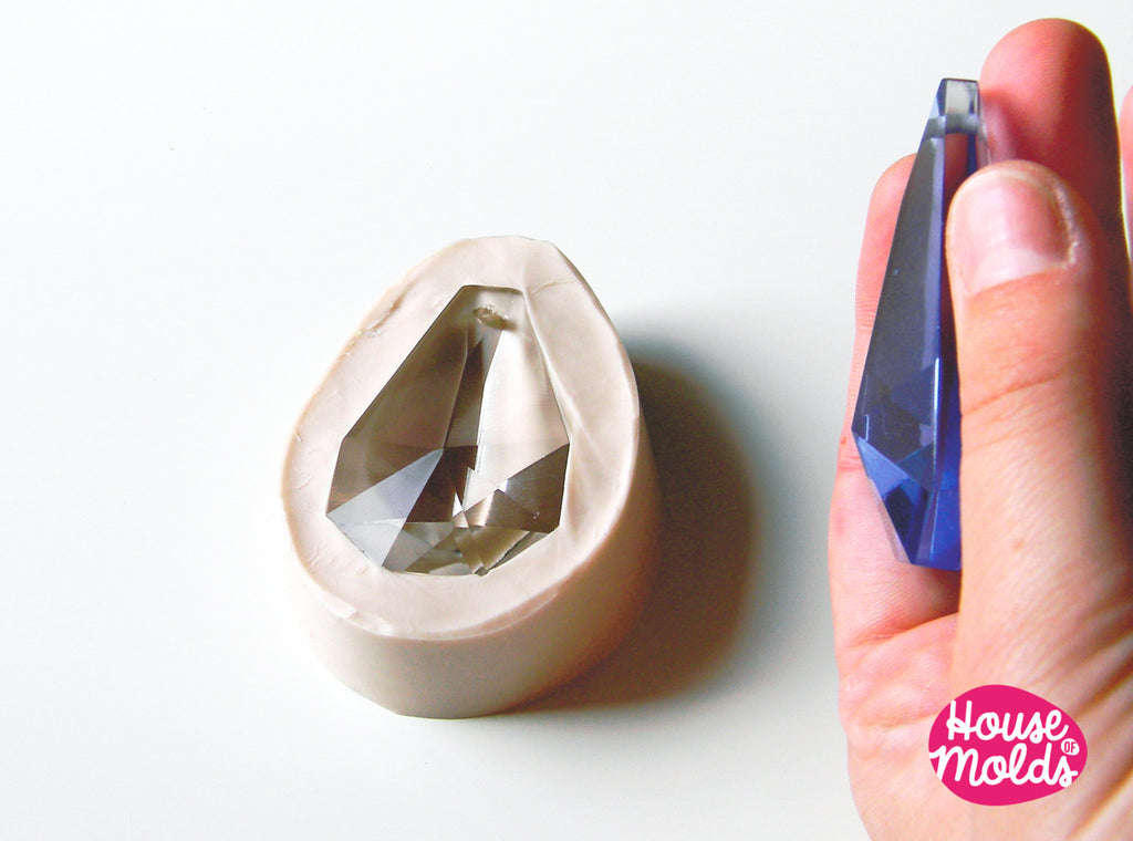 Big teardrop Cristal Mold, mold for earrings ,pendants, decoration-houseofmolds-super shiny creations!