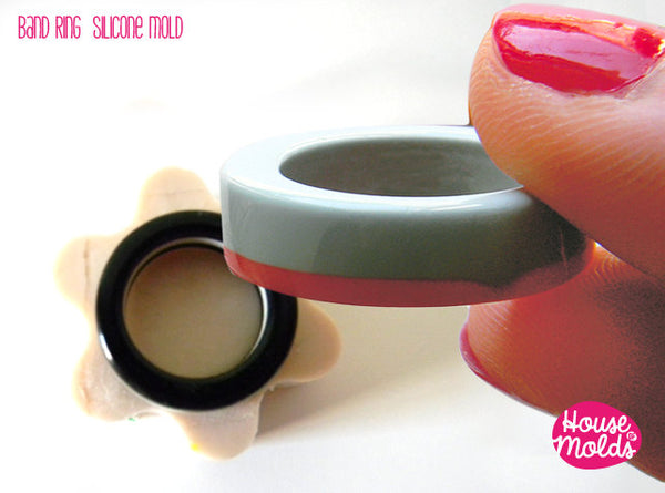Band ring silicone mold,ring maker flexible mold,mold to make 1 size r ...