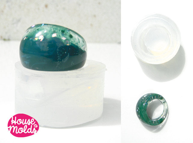 Bold Modern Ring Clear Mold , USA Size 9 1/4 ring mold,clear mold to make resin rings,super shiny results!