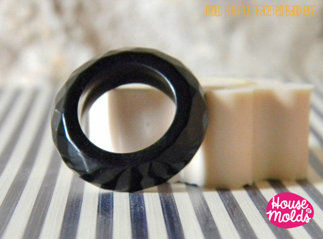 Mold for Multifaceted band Ring,1 size ring mold,resin rings maker mold,house of molds