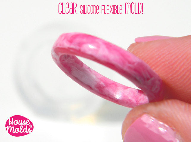 Thin Band Ring Clear  Mold ,Clear Rubber mold,mold to make thin Rings