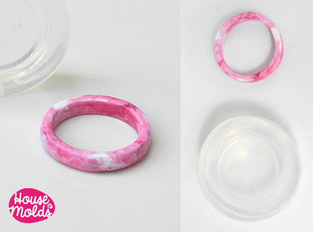 Thin Band Ring Clear Mold ,Clear Rubber mold,mold to make thin Rings –  House Of Molds