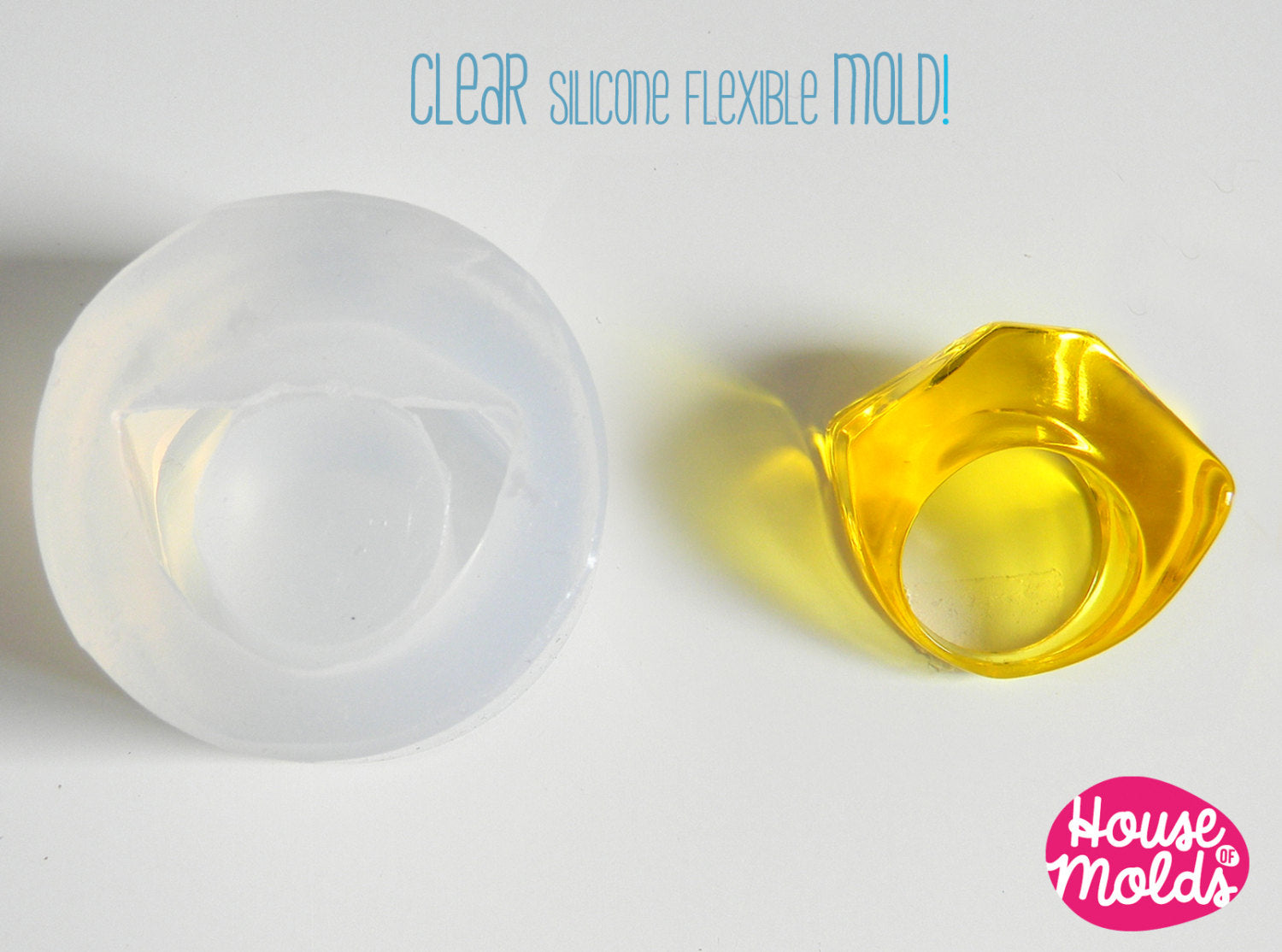 Huge Clear silicone ring mold,15pc, See description.