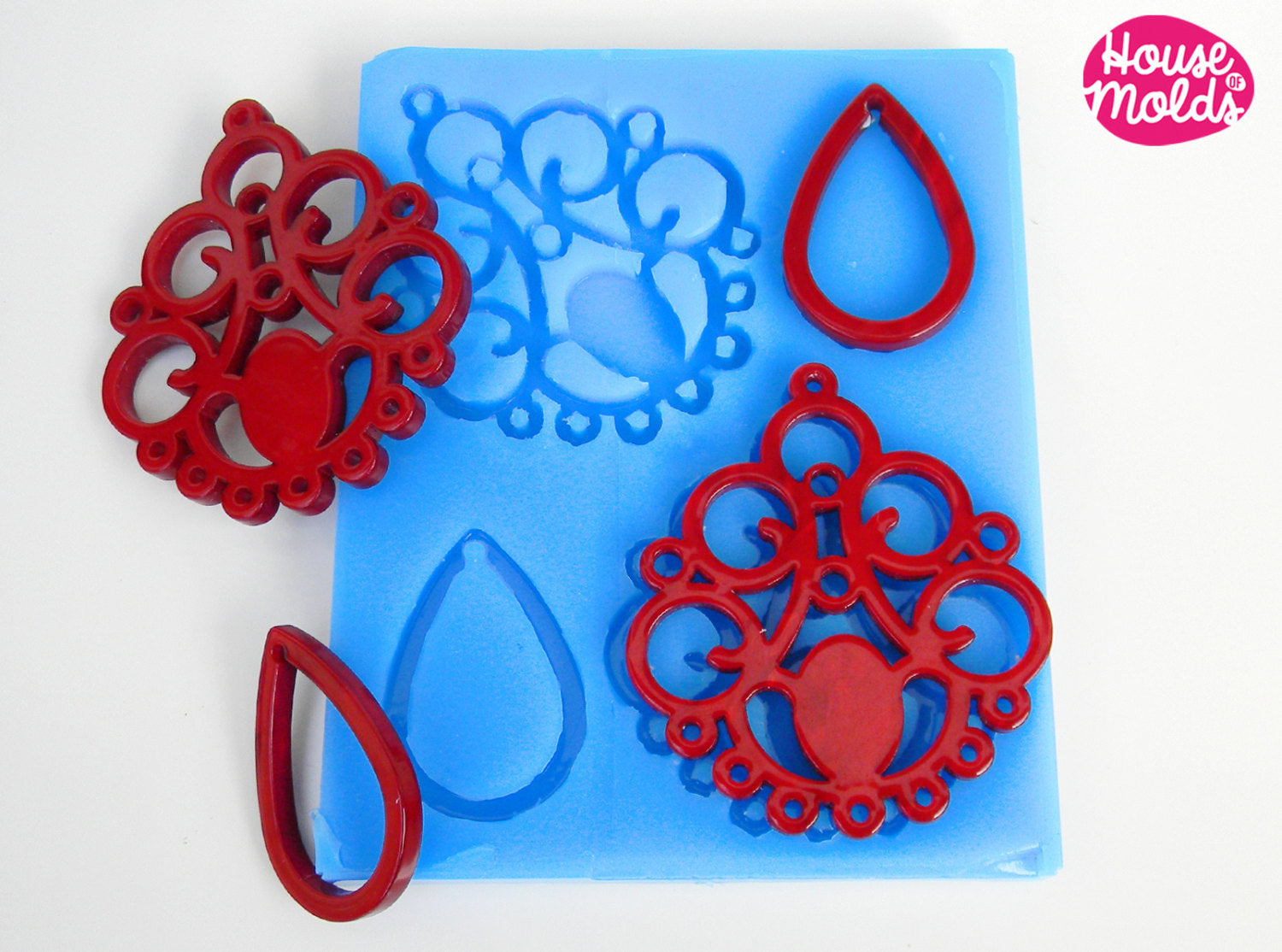 Chandelier Filigree Earrings Set ,Clear Silicone Mold, resin earrings –  House Of Molds