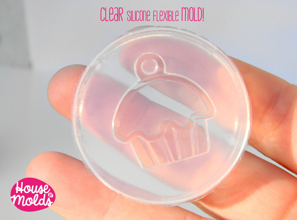 Cupcake Charm Clear Mold - easy to use super glossy- made in italy