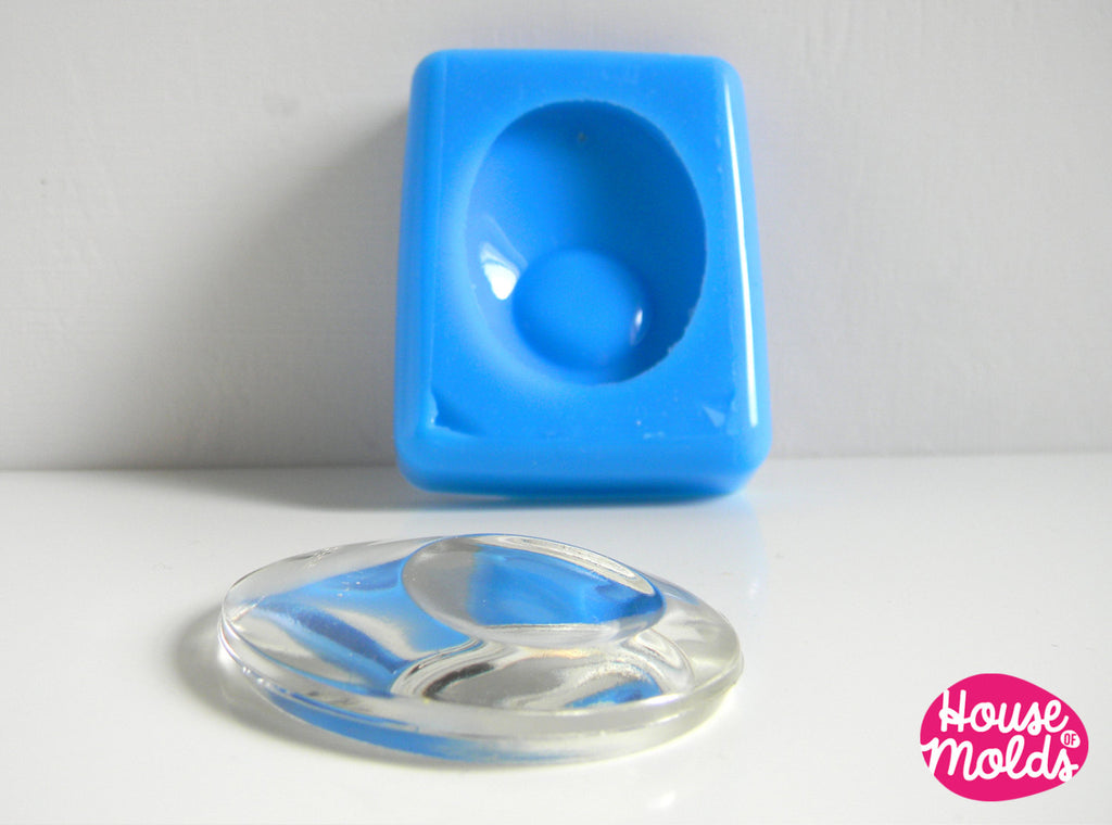 Silicone Mold for Oval earrings with convex lens-mold for earrings-mold for home decorations